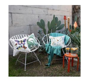 Cojín 45x45 cm Alas de mariposa 1 crudo