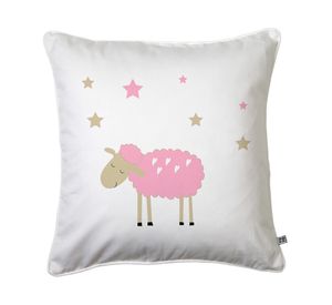 Cojín 45x45 cm Ovejita rosada blanco