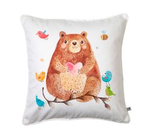 Cojín 45x45 cm Oso blanco