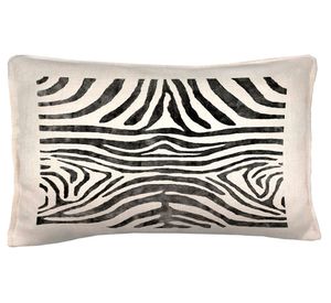 Cojín 50x30 cm Zebra negra crudo