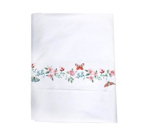 Juego de sábanas 1 plaza 200H Erizo blanco