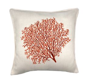 Cojín 45x45 cm Coral rojo crudo