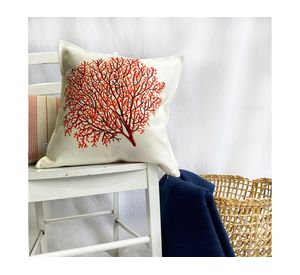 Cojín 45x45 cm Coral rojo crudo