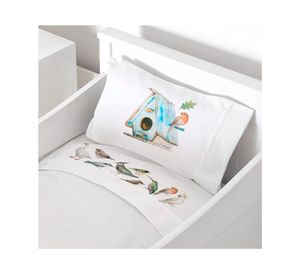 Juego sábanas cuna 200 hilos La Pajarera diseño