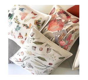 Cojín decorativo Semillas linet crudo 45x45 cm