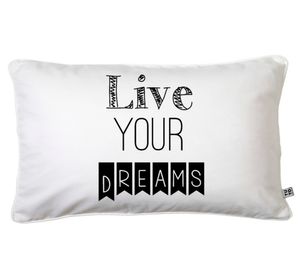 Cojín 50x30 cm Inspiración live blanco