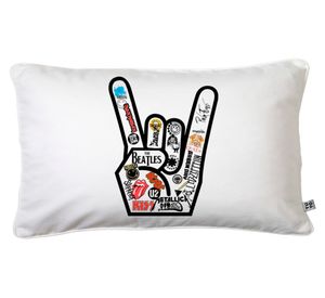 Cojín 50x30 cm Rock blanco