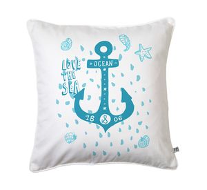Cojín 45x45 cm Ancla blanco