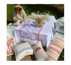 Cojín decorativo Frenchline Red 3 linet multicolor 70x35 cm