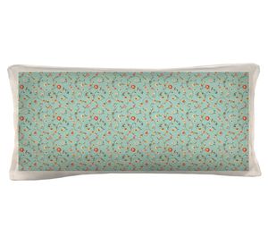 Cojín decorativo Flowery linet crudo 70x35 cm