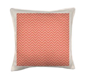 Cojín 45x45 cm Zig zag crudo