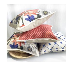 Cojín 45x45 cm Zig zag crudo