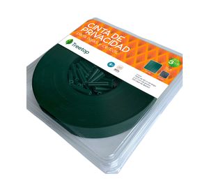 Cinta de privacidad 3 m2 + 100 clips verde