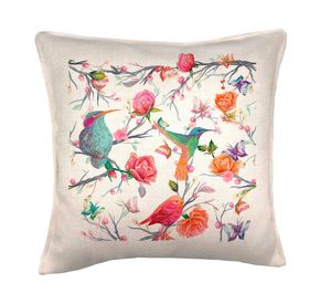Cojín 45x45 cm Picaflor crudo