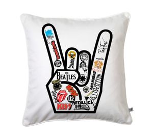 Cojín 45x45 cm Rock blanco