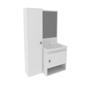 Mueble vanitorio aéreo 115 cm BN blanco