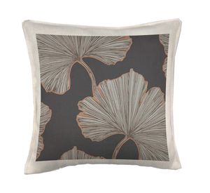 Cojín 45x45 cm Gynko gris crudo