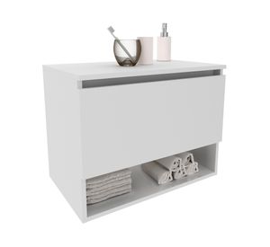 Mueble vanitorio aéreo 43.9 cm BN blanco