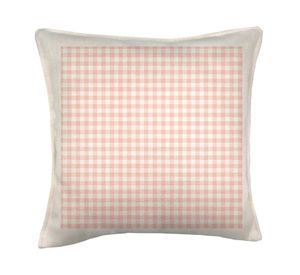 Cojín 45x45 cm Cuadrille rosa crudo
