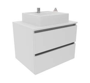 Mueble vanitorio aéreo 45 cm BN blanco