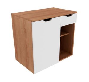 Mueble vanitorio aéreo 61.5 cm BN almendra/blanco