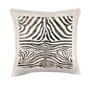 Cojín 45x45 cm Zebra negra  crudo