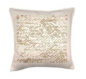 Cojín decorativo Taupe 3 linet crudo 45x45 cm