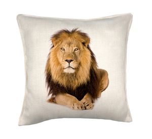 Cojín 45x45 cm León crudo