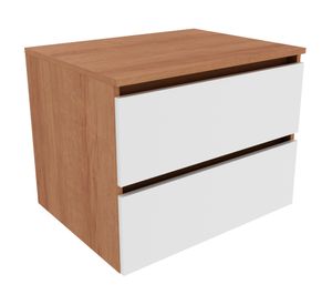 Mueble vanitorio aéreo 45 cm BN almendra/blanco