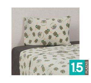 Juego sábanas 1.5 plazas microfibra Mandalorian diseño