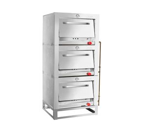 Horno 3 cámaras inox. 65x65 gas licuado