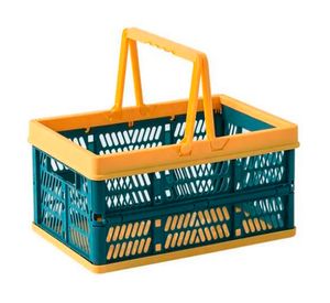 Canasto organizador con Asas Amarillo 5x38x25 cm