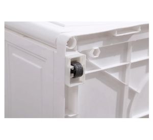 Clóset plástico 2 puertas 3 cajones gris claro 137x58x40 cm