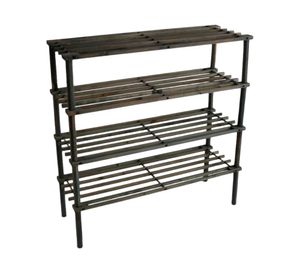 Zapatero organizador 4 Niveles Café Oscuro 63x26x6 cm