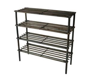 Zapatero organizador 4 Niveles Café Oscuro 63x26x6 cm