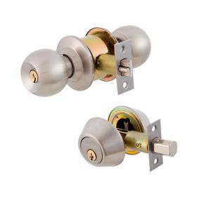 Cerradura + Cerrojo tubular 101 Gris