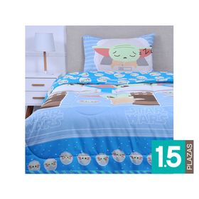 Plumón relleno Mandalorian diseño 1.5 plazas