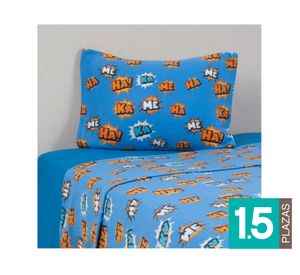 Juego sábanas 1.5 plazas microfibra Hameka diseño