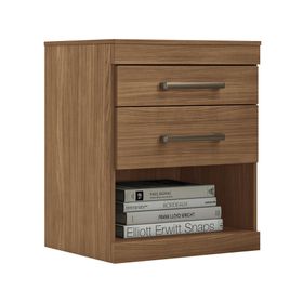 Velador 2 cajones Start café claro