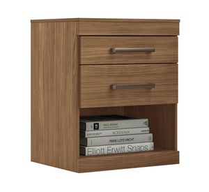 Velador 2 cajones Start café claro