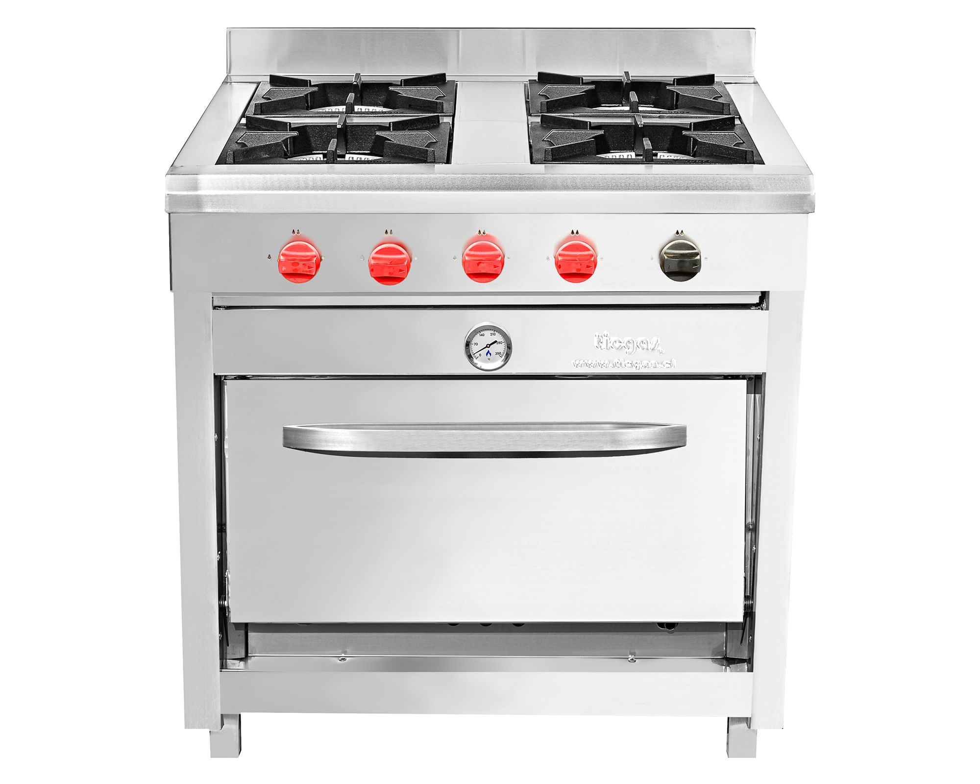 Ventus Cocina 4 platos acero inoxidable gas licuado