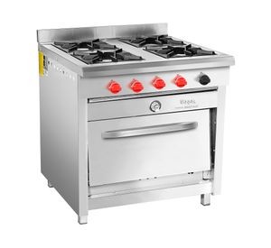 Cocina 4 platos acero inoxidable gas licuado