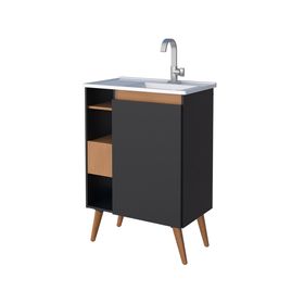 Mueble vanitorio 63 cm Lotus negro/café