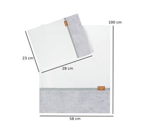 Juego sábanas coche cuna 144 hilos gris