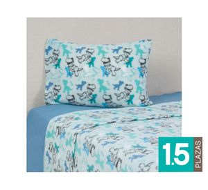Juego sábanas 1.5 plazas microfibra Rex diseño