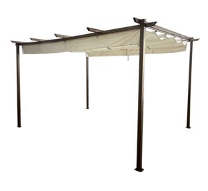 Toldo 400x300 cm Pergola Retractil marfil