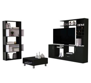 Mesa centro + centro ent. bar + biblioteca cubo Beijing wengue