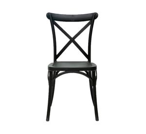 Silla diseño retro negra 4 unidades