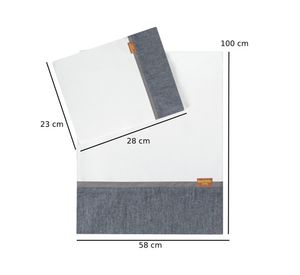 Juego sábanas coche cuna 144 hilos jeans