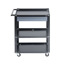 Carro porta herramientas con cajón negro/gris